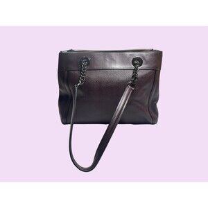 Coach 1881 Rowan Satchel Leather Shoulder‎ Bag Vintage Crossbody Dark Purple Bag